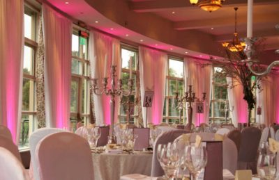gold candelabras for hire and rental for events like weddings, corporate parties and white linen
